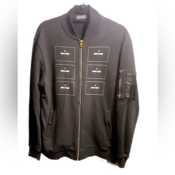 #beentrill# Other - Vintage #BEENTRILl# Virgil Abloh streetwear black long sleeve zip up shirt XL